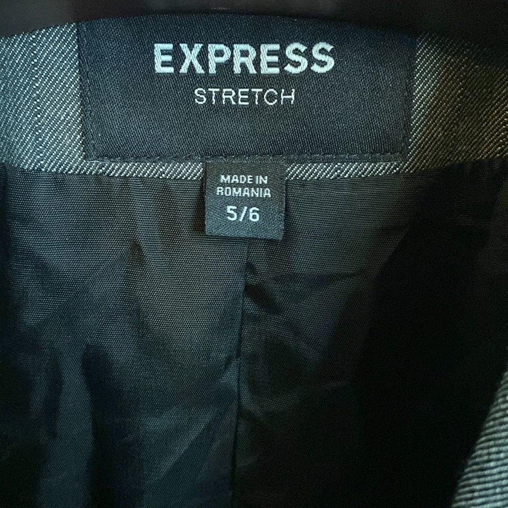 Express Three Button Grey Stretch Blazer Jacket. … - image 6